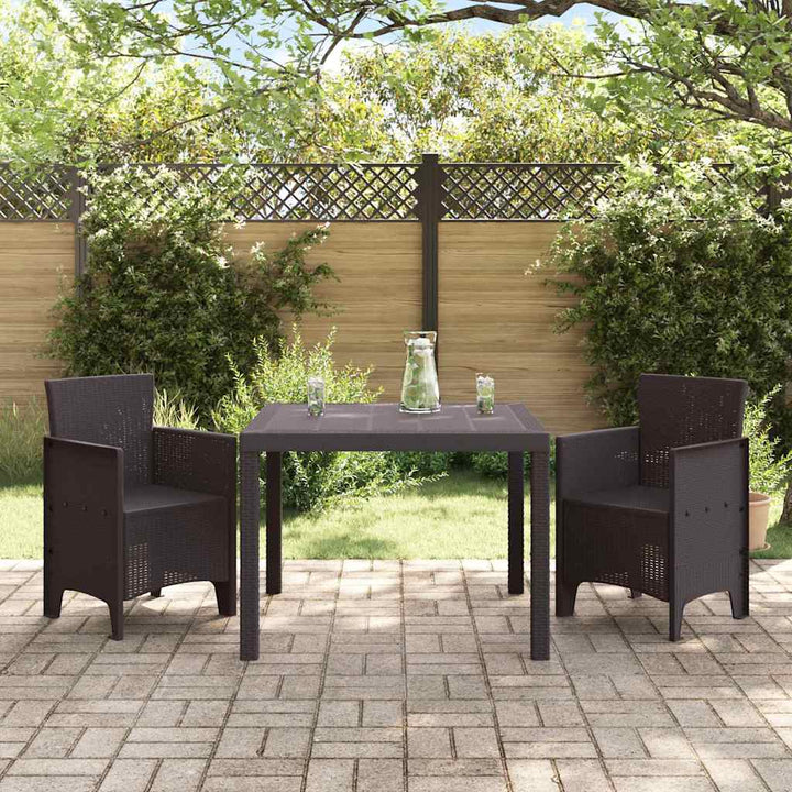 Have Spisebordssæt 3 pcs Brun Polt rattan