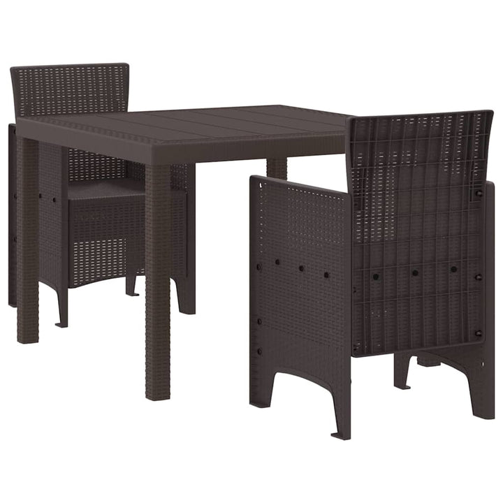 Have Spisebordssæt 3 pcs Brun Polt rattan