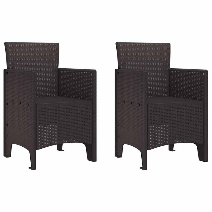 Have Spisebordssæt 3 pcs Brun Polt rattan