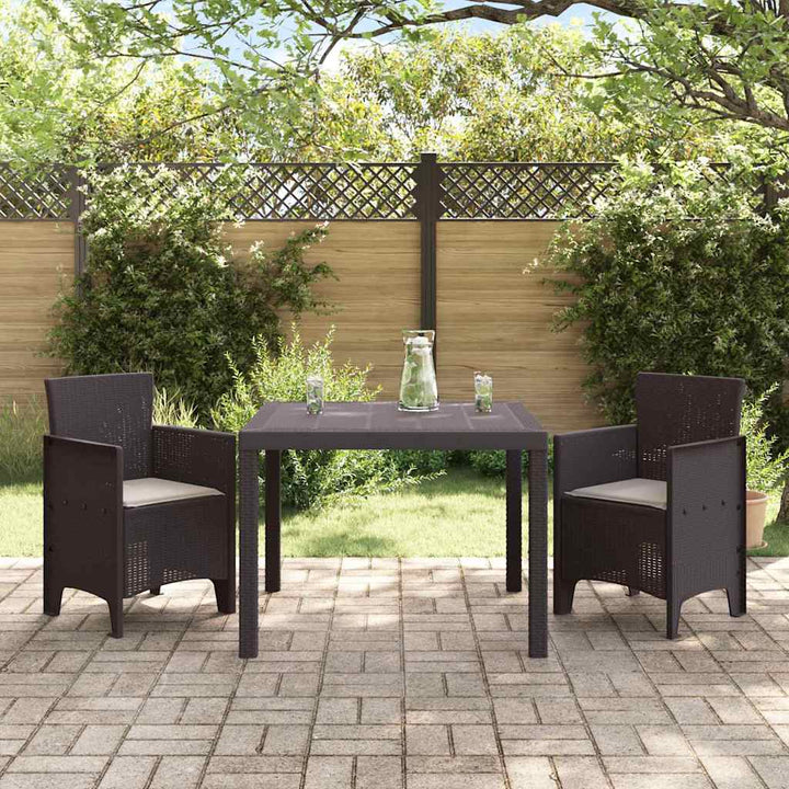 Have Spisebordssæt 3 pcs Brun Polt rattan