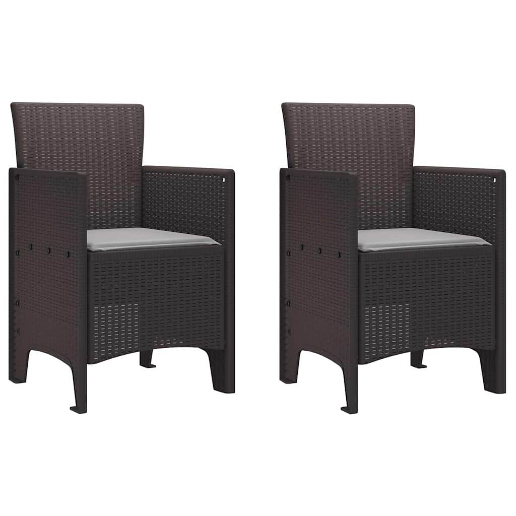 Have Spisebordssæt 3 pcs Brun Polt rattan