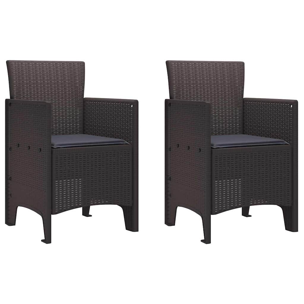 Have Spisebordssæt 3 pcs Brun Polt rattan