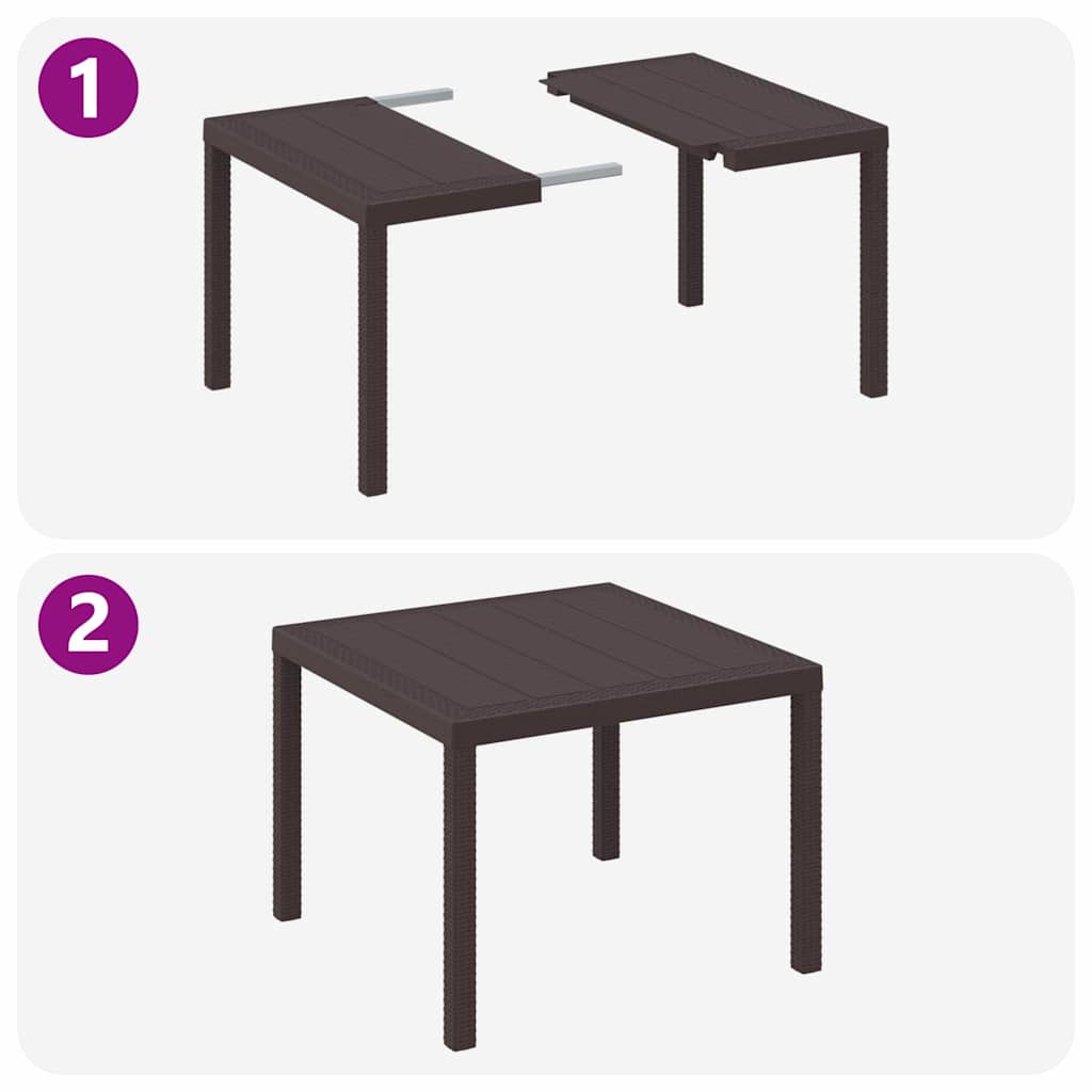 Have Spisebordssæt 3 pcs Brun Polt rattan