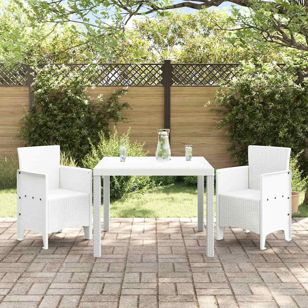 Have Spisebordssæt 3 pcs Hvid Polt rattan