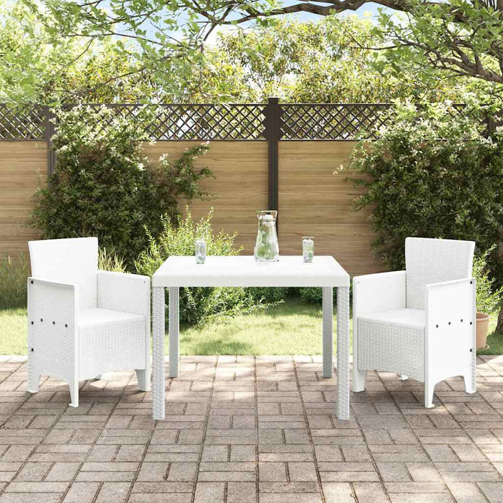 Have Spisebordssæt 3 pcs Hvid Polt rattan