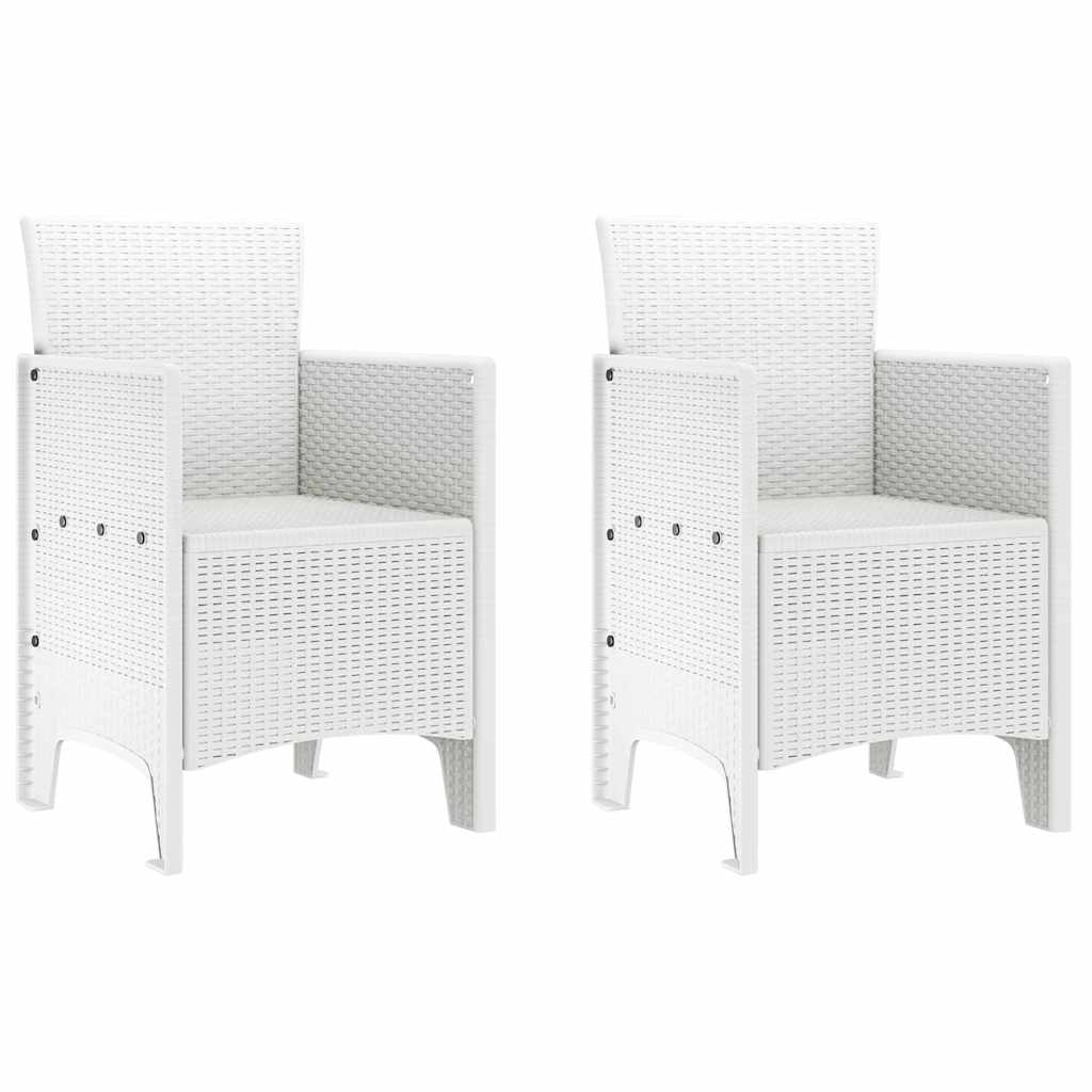 Have Spisebordssæt 3 pcs Hvid Polt rattan