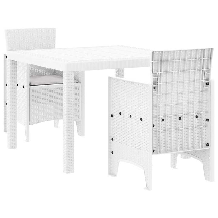 Have Spisebordssæt 3 pcs Hvid Polt rattan