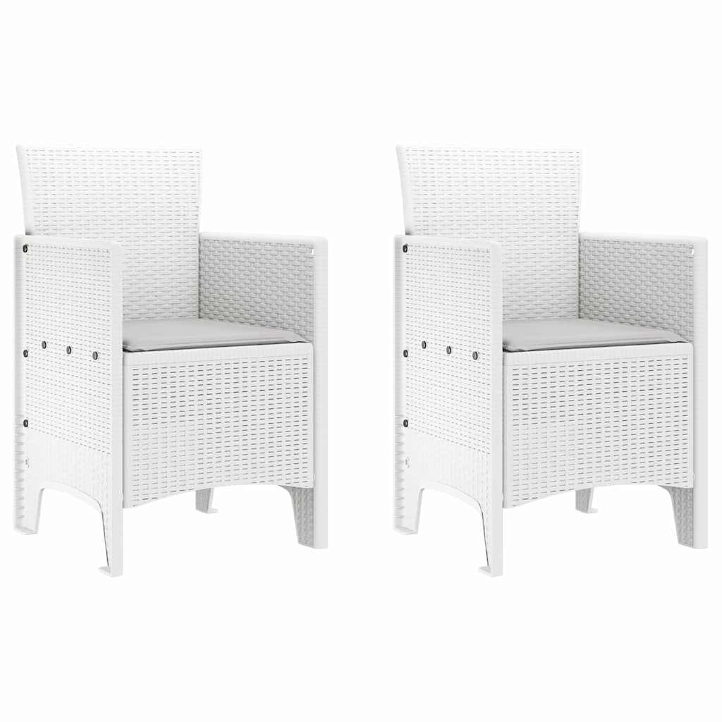 Have Spisebordssæt 3 pcs Hvid Polt rattan