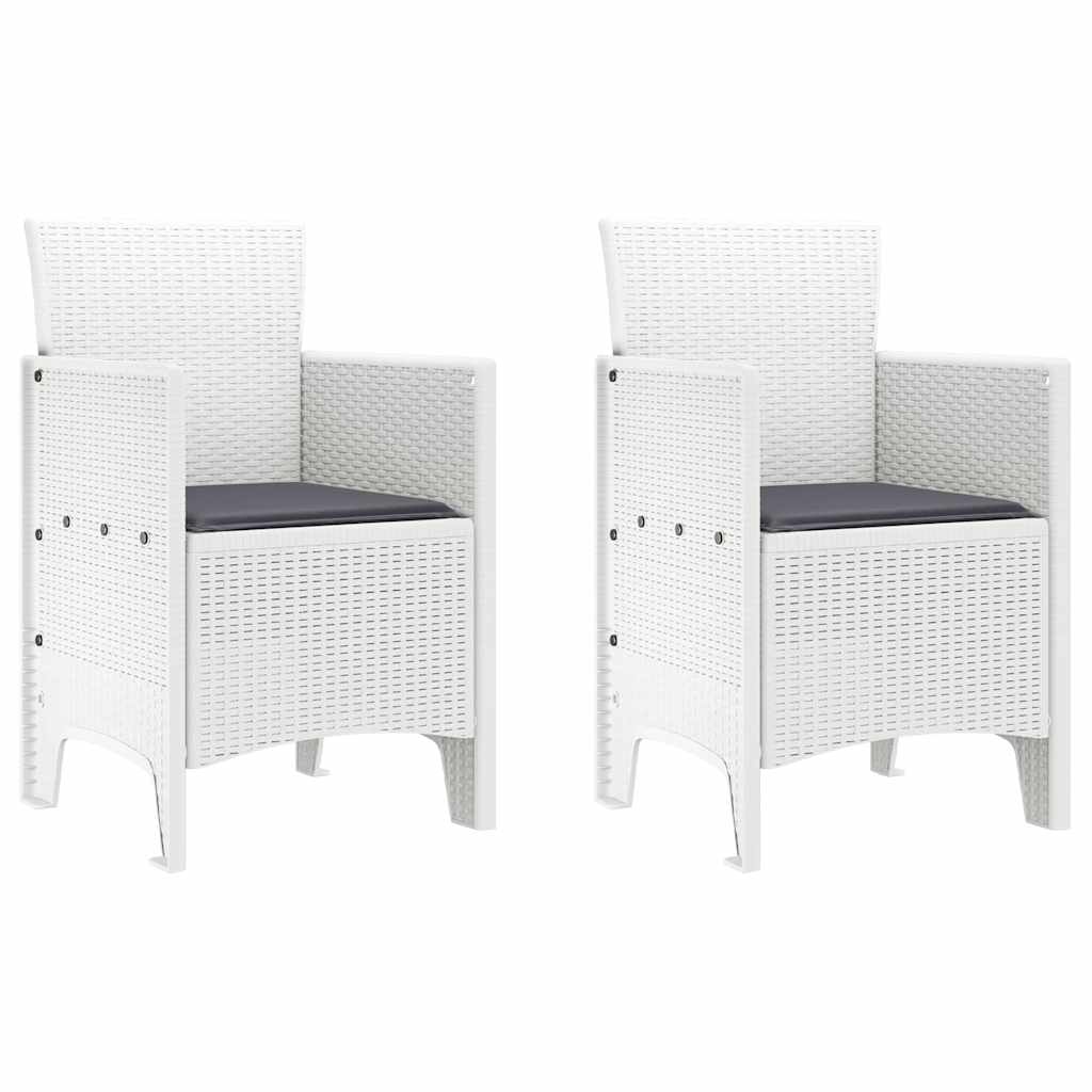 Have Spisebordssæt 3 pcs Hvid Polt rattan