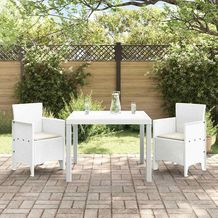 Have Spisebordssæt 3 pcs Hvid Polt rattan