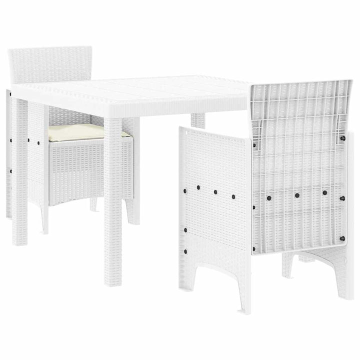Have Spisebordssæt 3 pcs Hvid Polt rattan