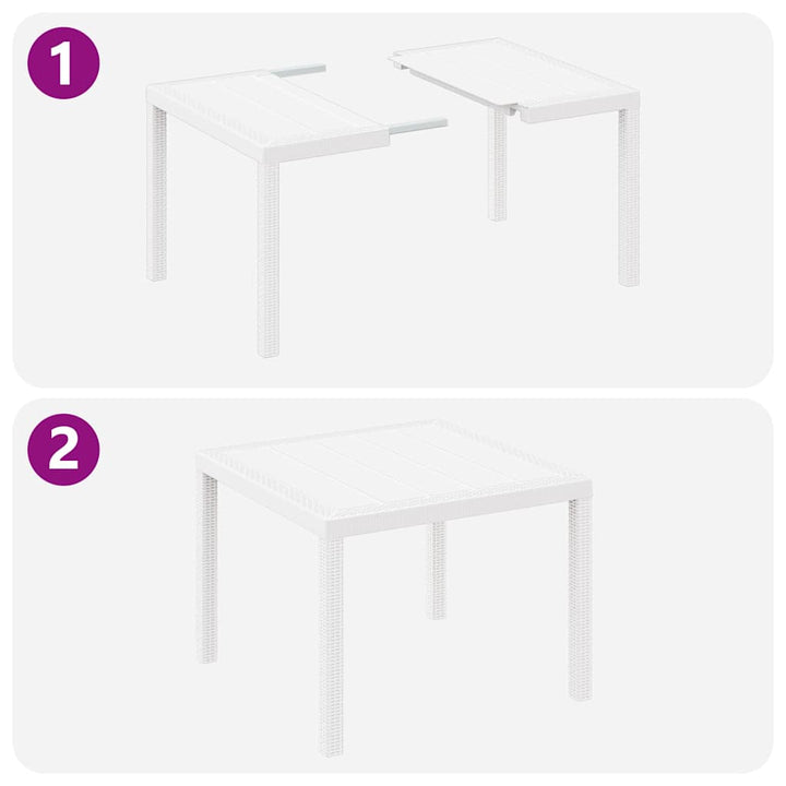 Have Spisebordssæt 3 pcs Hvid Polt rattan