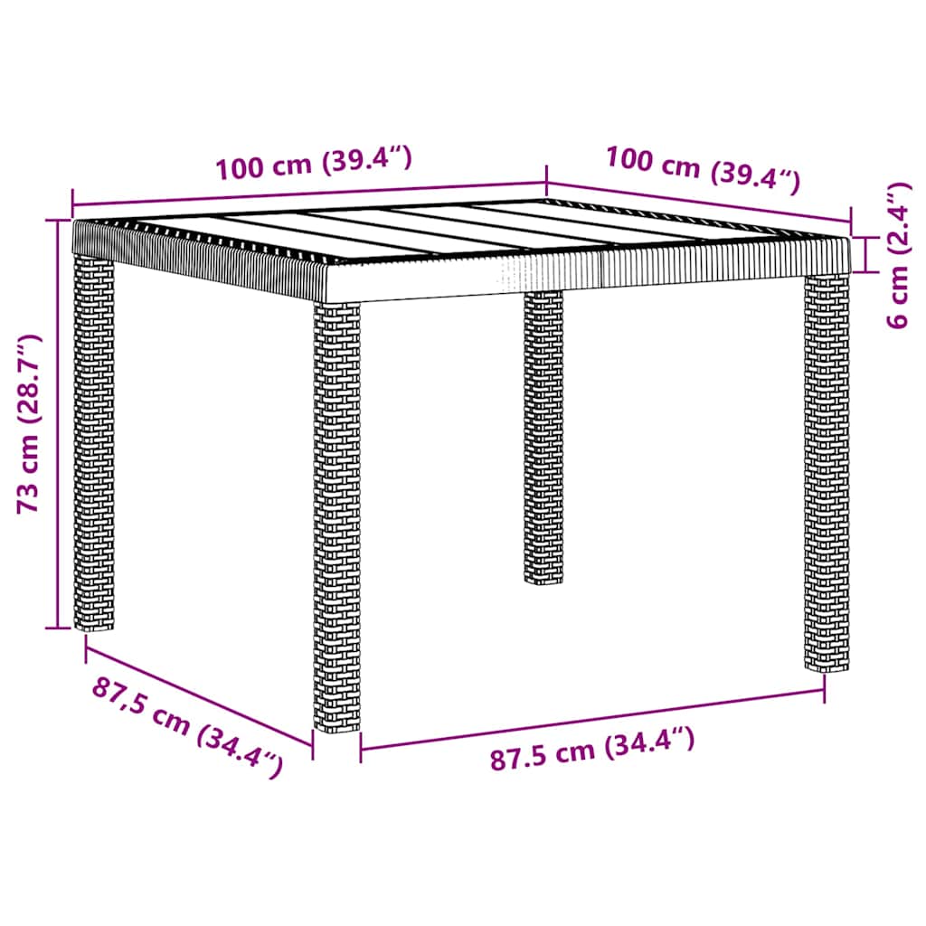 Have Spisebordssæt 3 pcs Hvid Polt rattan