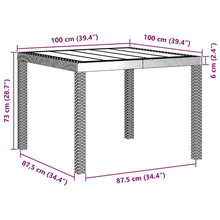 Have Spisebordssæt 3 pcs Hvid Polt rattan
