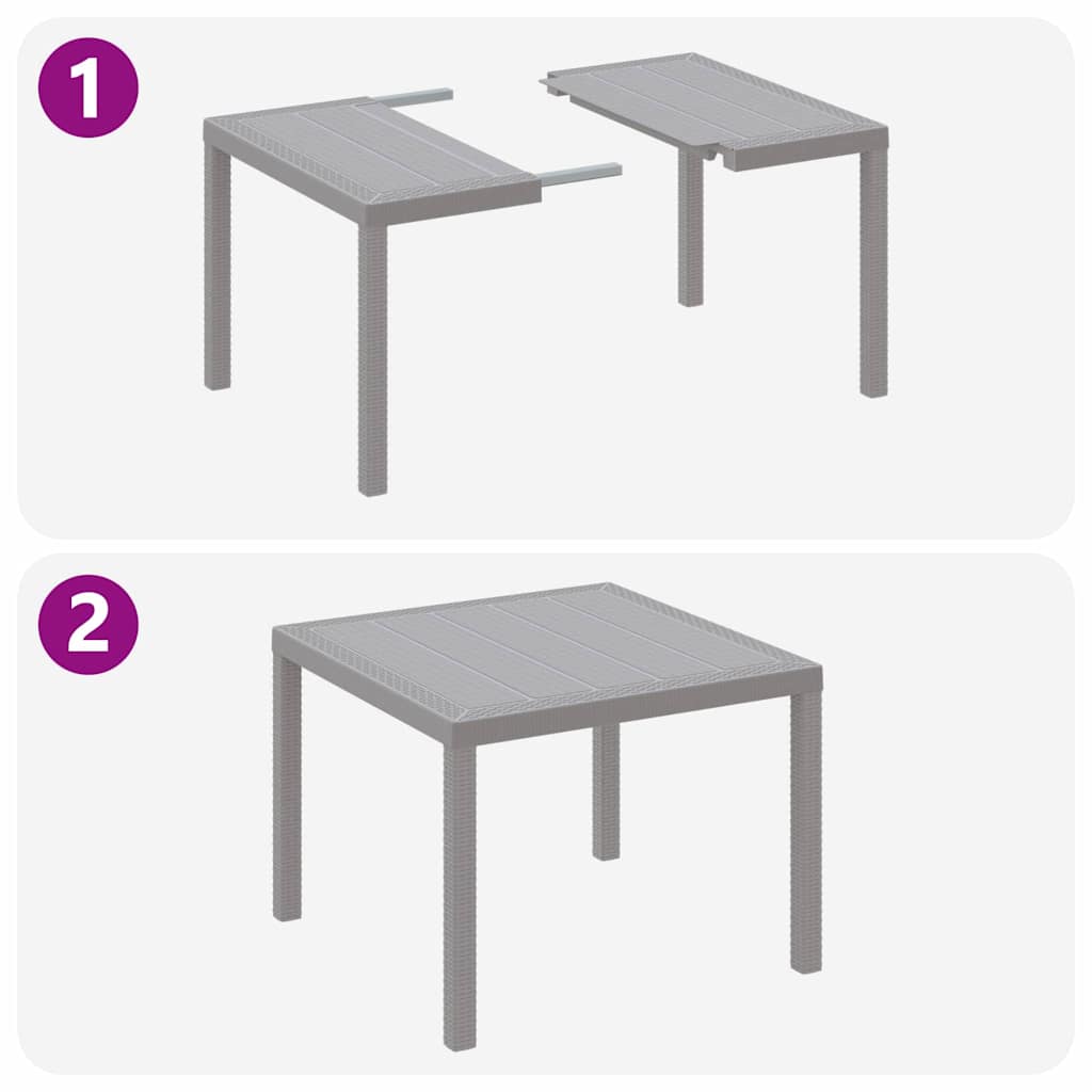 Have Spisebordssæt 3 pcs Lysegrå Polt rattan