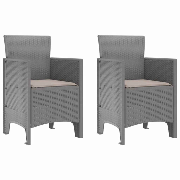 Have Spisebordssæt 3 pcs Lysegrå Polt rattan