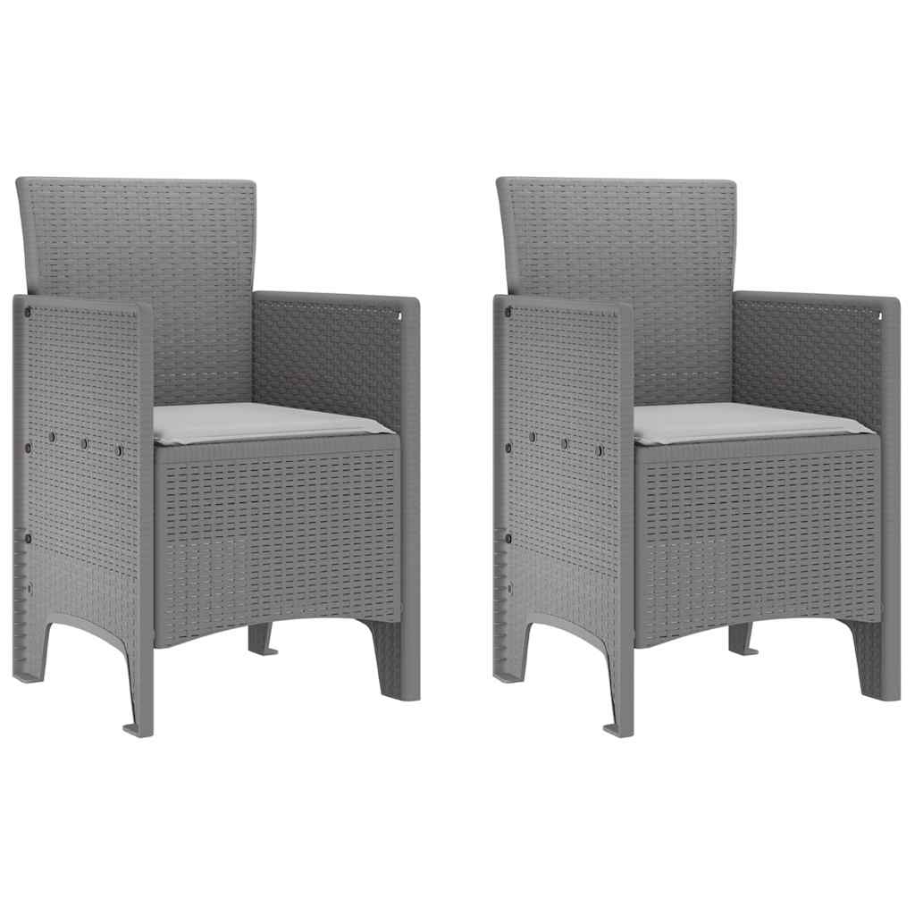 Have Spisebordssæt 3 pcs Lysegrå Polt rattan