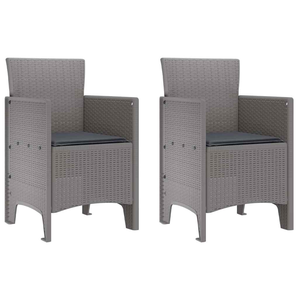 Have Spisebordssæt 3 pcs Lysegrå Polt rattan
