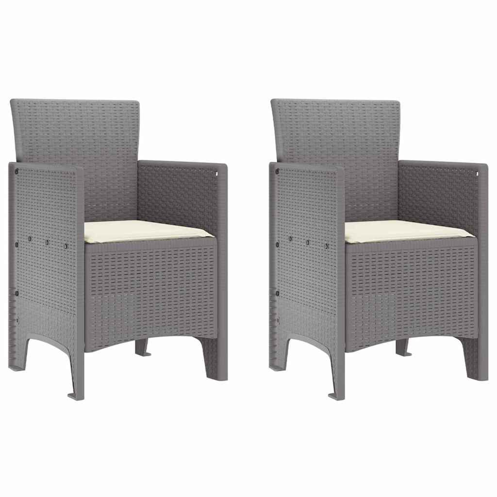 Have Spisebordssæt 3 pcs Lysegrå Polt rattan