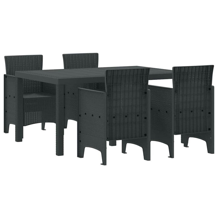 Have Spisebordssæt 5 pcs Antracit Polt rattan