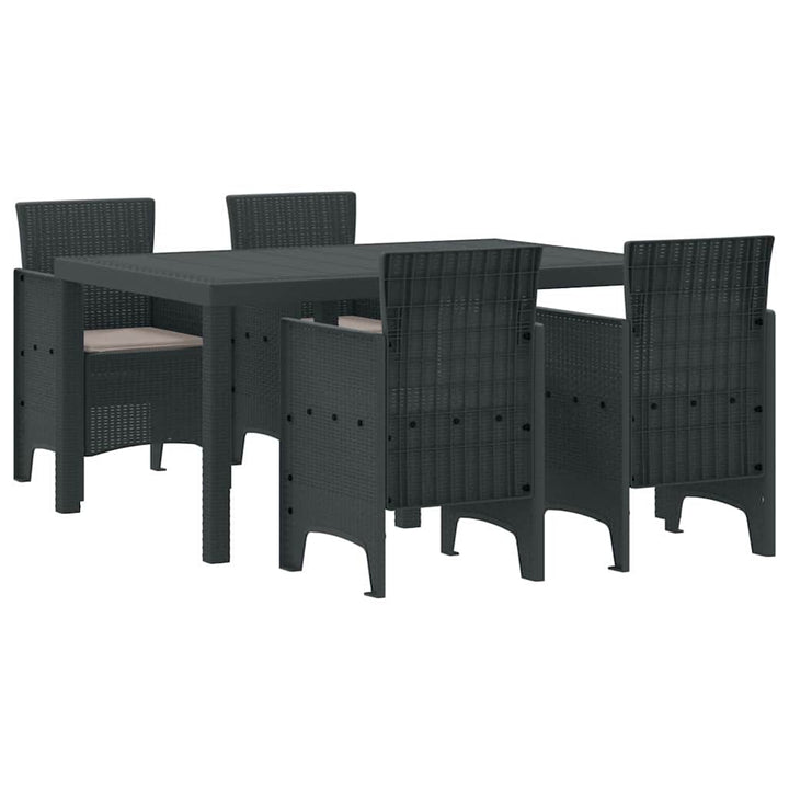 Have Spisebordssæt 5 pcs Antracit Polt rattan