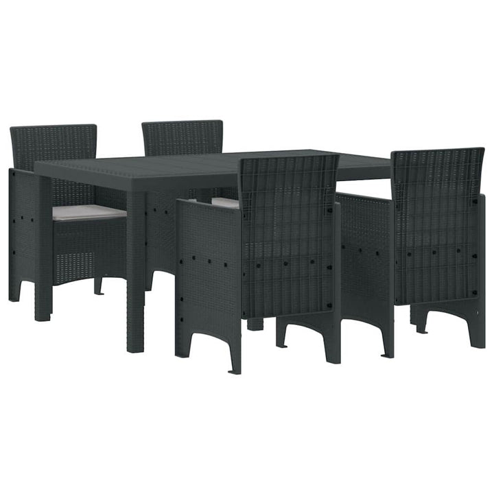 Have Spisebordssæt 5 pcs Antracit Polt rattan