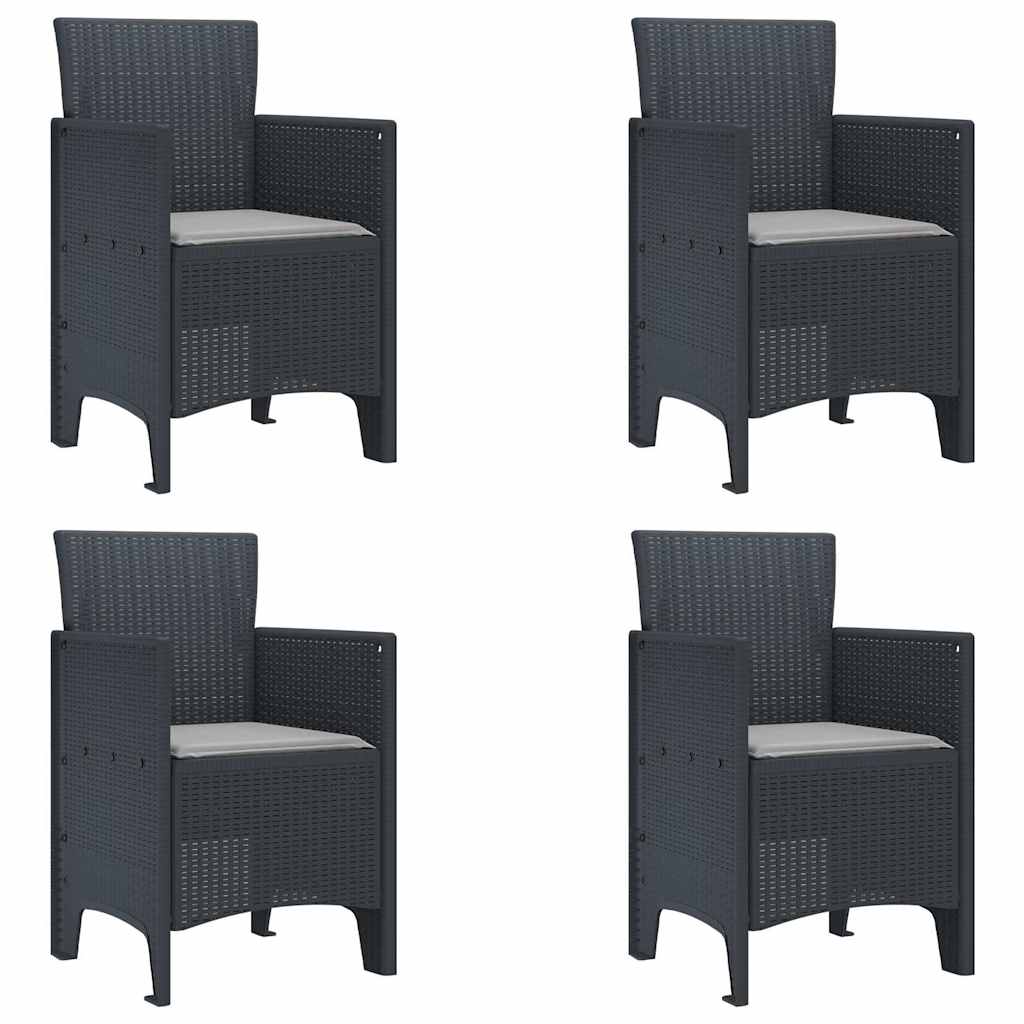 Have Spisebordssæt 5 pcs Antracit Polt rattan