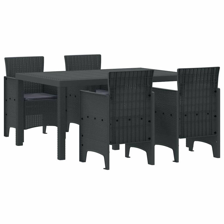 Have Spisebordssæt 5 pcs Antracit Polt rattan
