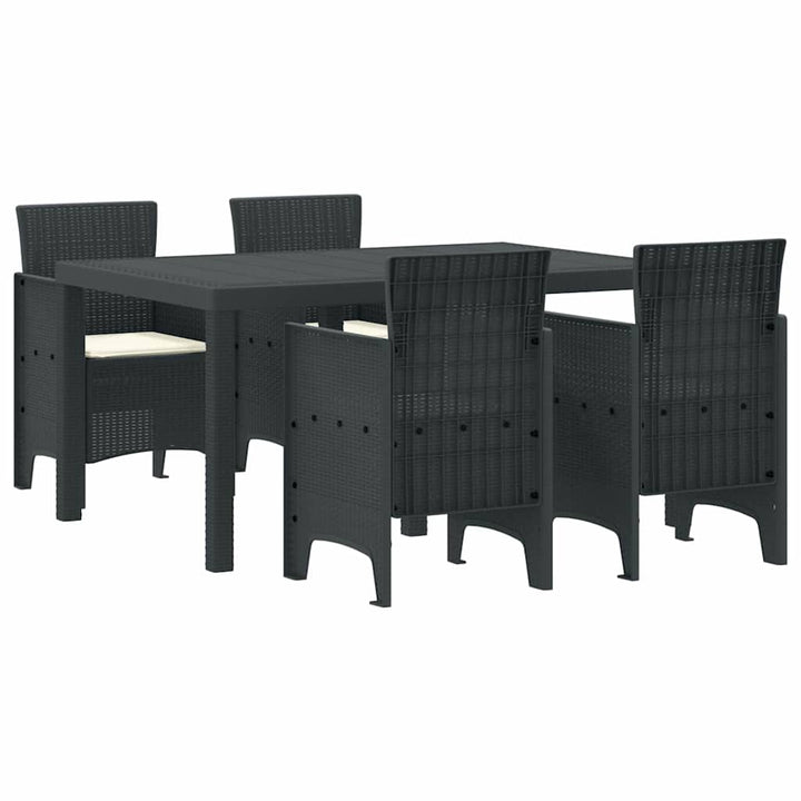 Have Spisebordssæt 5 pcs Antracit Polt rattan