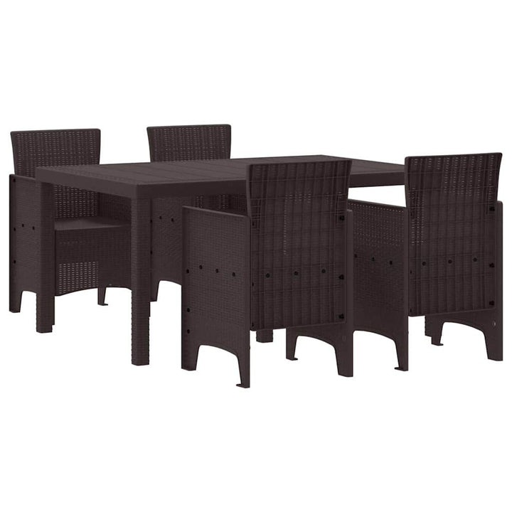 Have Spisebordssæt 5 pcs Brun Polt rattan