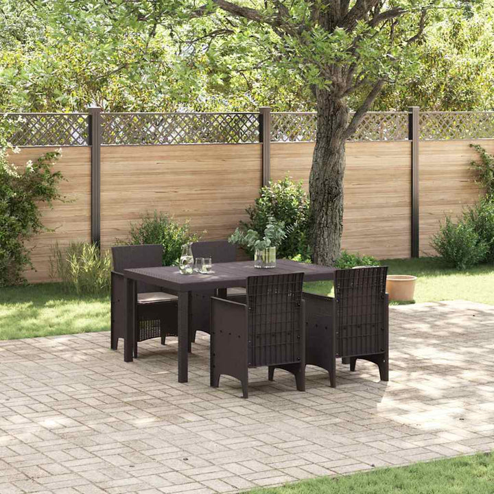 Have Spisebordssæt 5 pcs Brun Polt rattan