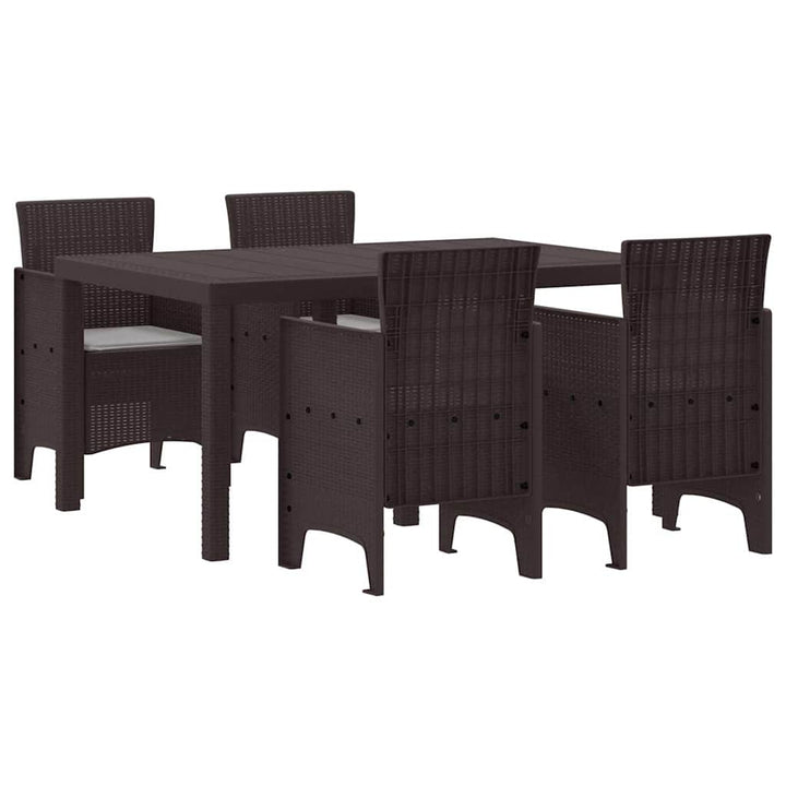 Have Spisebordssæt 5 pcs Brun Polt rattan