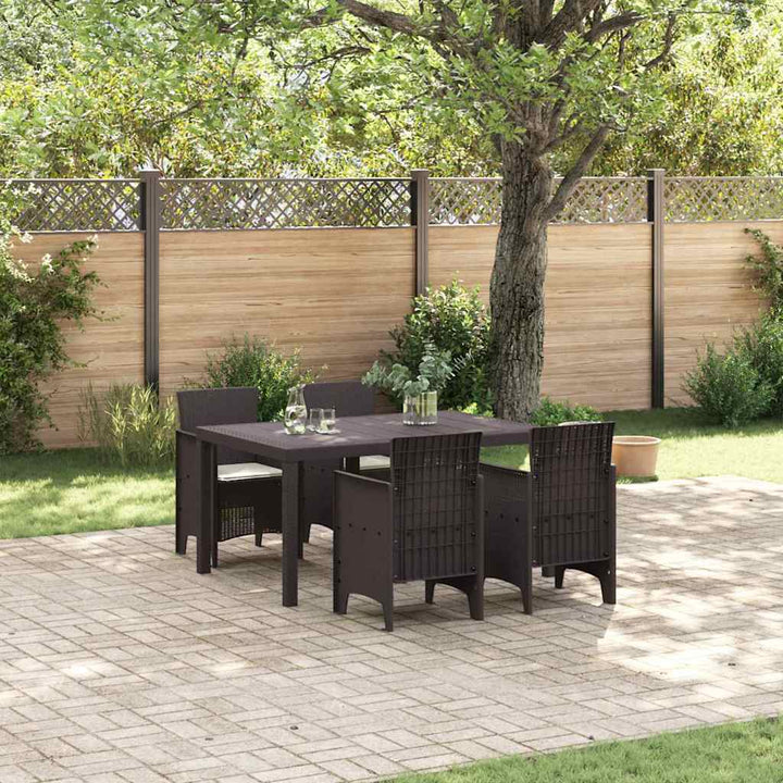 Have Spisebordssæt 5 pcs Brun Polt rattan