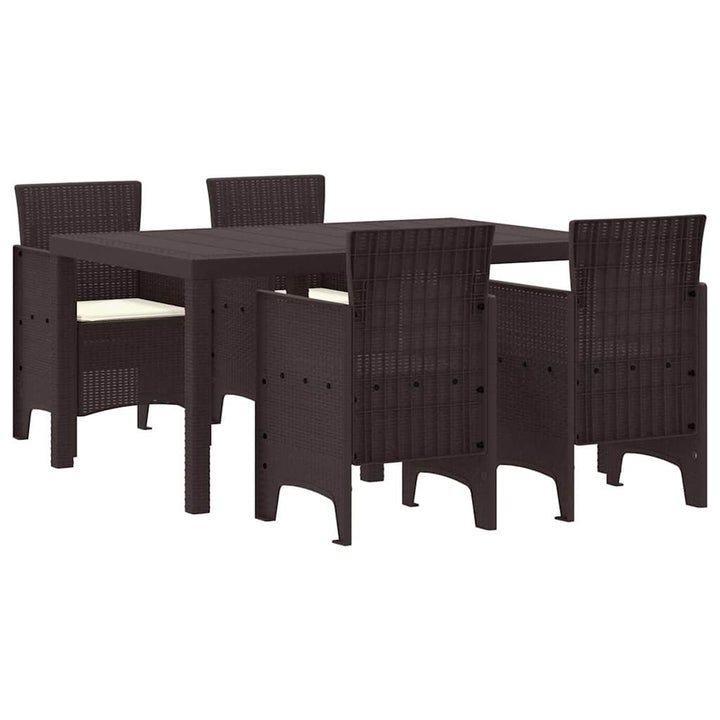 Have Spisebordssæt 5 pcs Brun Polt rattan