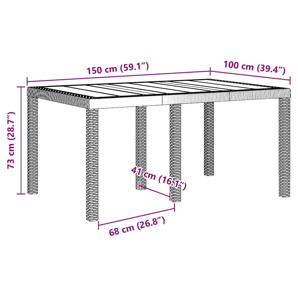 Have Spisebordssæt 5 pcs Hvid Polt rattan