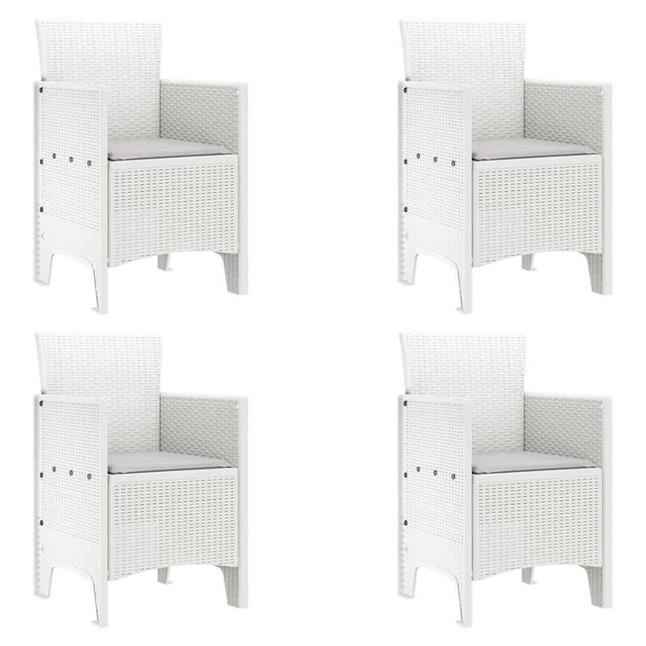 Have Spisebordssæt 5 pcs Hvid Polt rattan