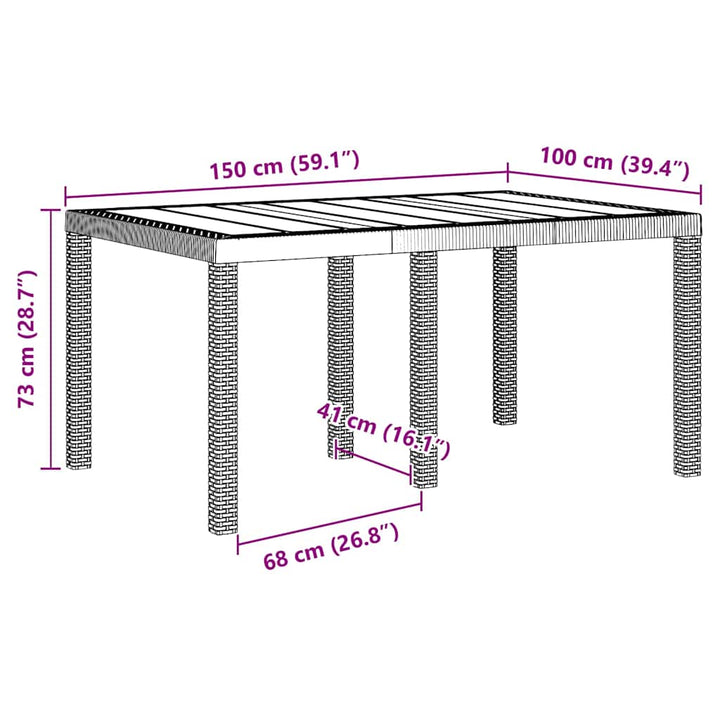 Have Spisebordssæt 5 pcs Hvid Polt rattan