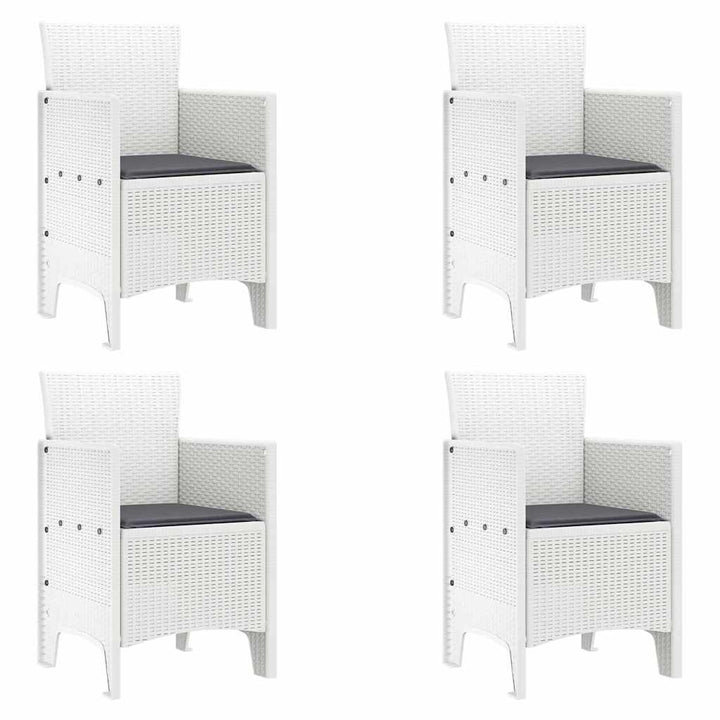 Have Spisebordssæt 5 pcs Hvid Polt rattan