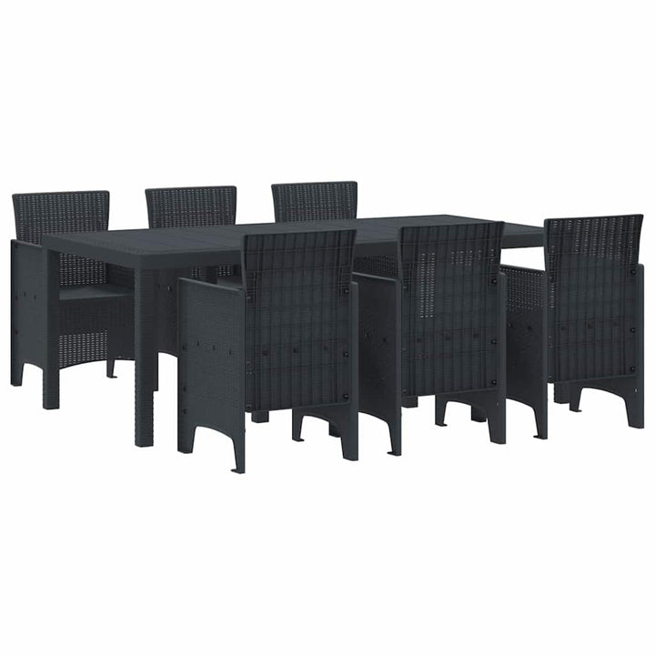 Have Spisebordssæt 7 pcs Antracit Polt rattan