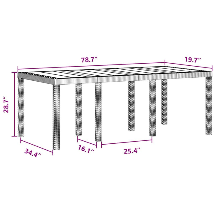 Have Spisebordssæt 7 pcs Antracit Polt rattan