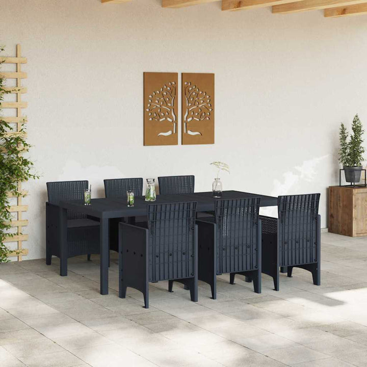 Have Spisebordssæt 7 pcs Antracit Polt rattan