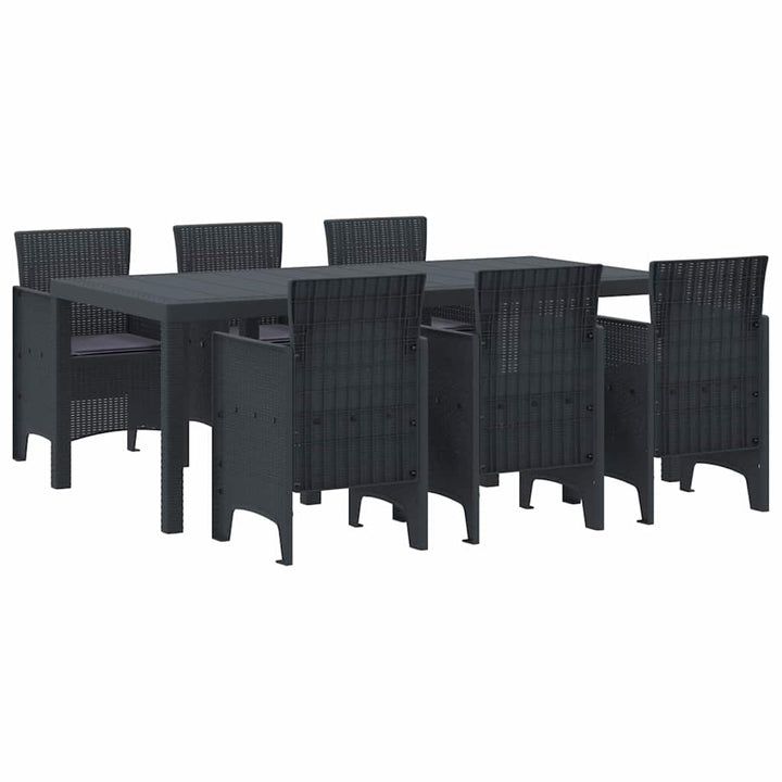 Have Spisebordssæt 7 pcs Antracit Polt rattan