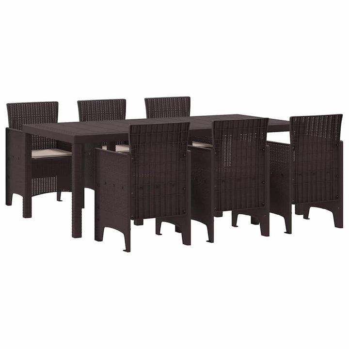 Have Spisebordssæt 7 pcs Brun Polt rattan