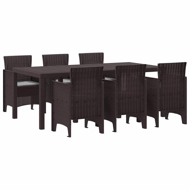 Have Spisebordssæt 7 pcs Brun Polt rattan