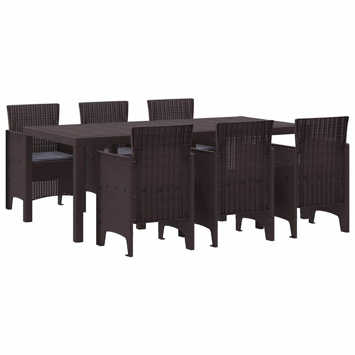 Have Spisebordssæt 7 pcs Brun Polt rattan