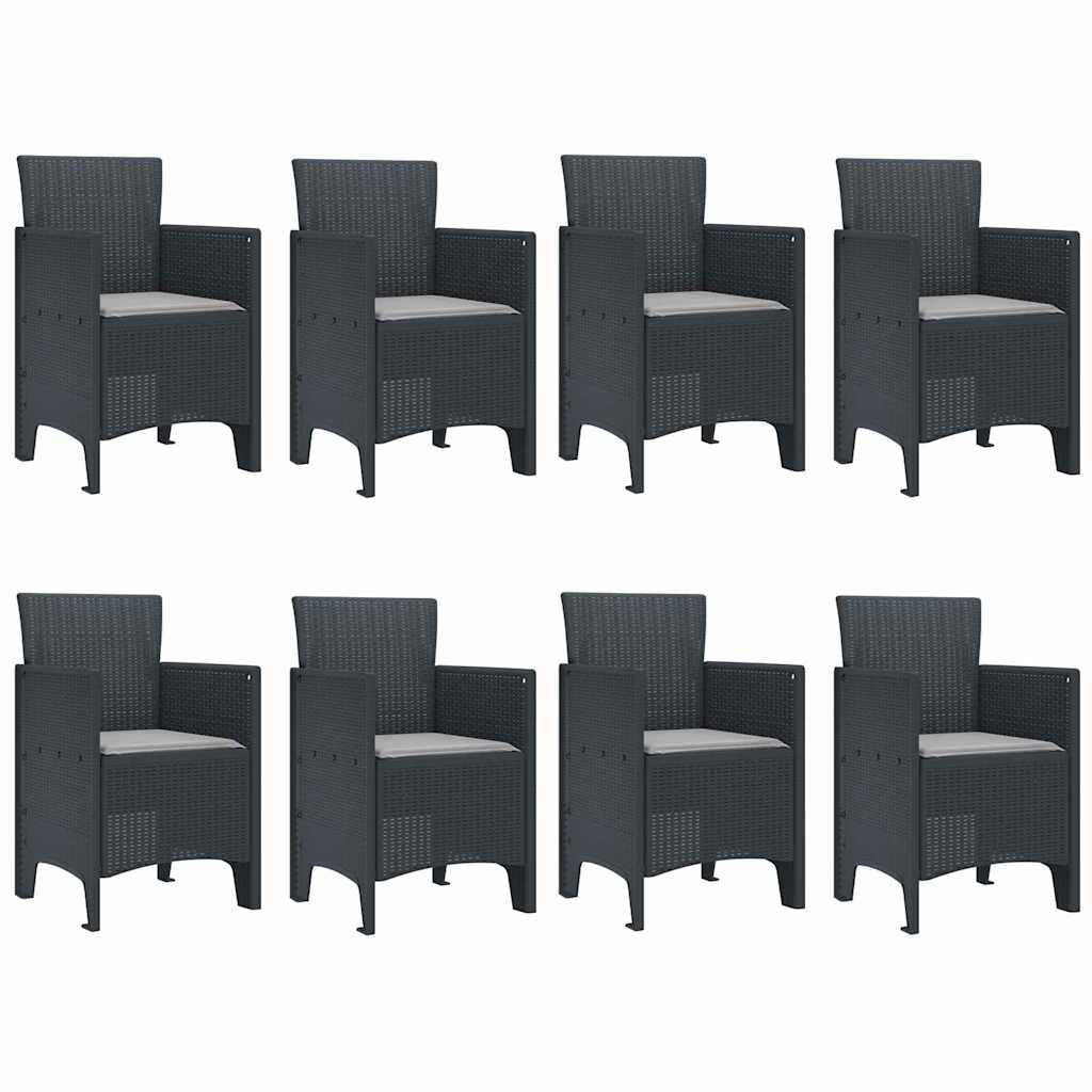 Have Spisebordssæt 9 pcs Antracit Polt rattan