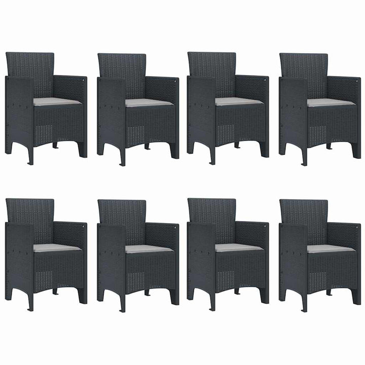 Have Spisebordssæt 9 pcs Antracit Polt rattan