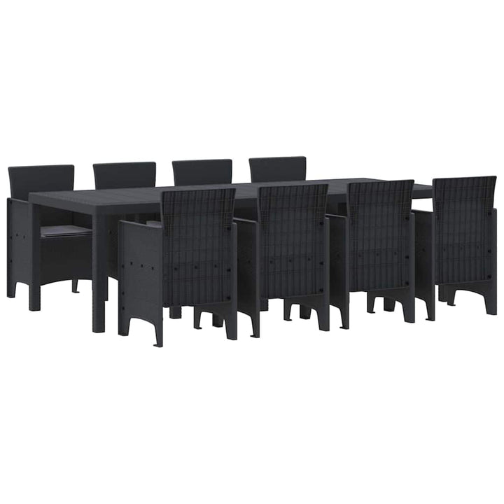Have Spisebordssæt 9 pcs Antracit Polt rattan