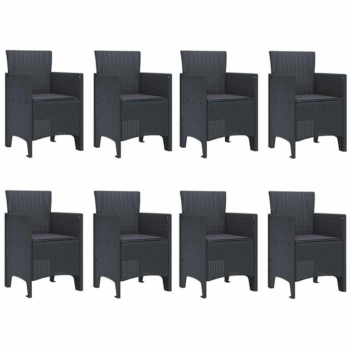 Have Spisebordssæt 9 pcs Antracit Polt rattan