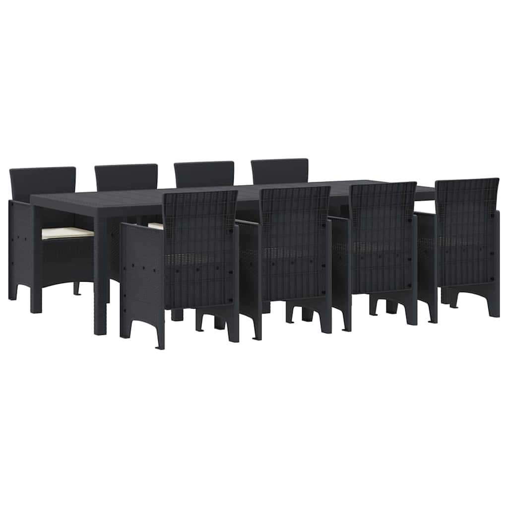 Have Spisebordssæt 9 pcs Antracit Polt rattan